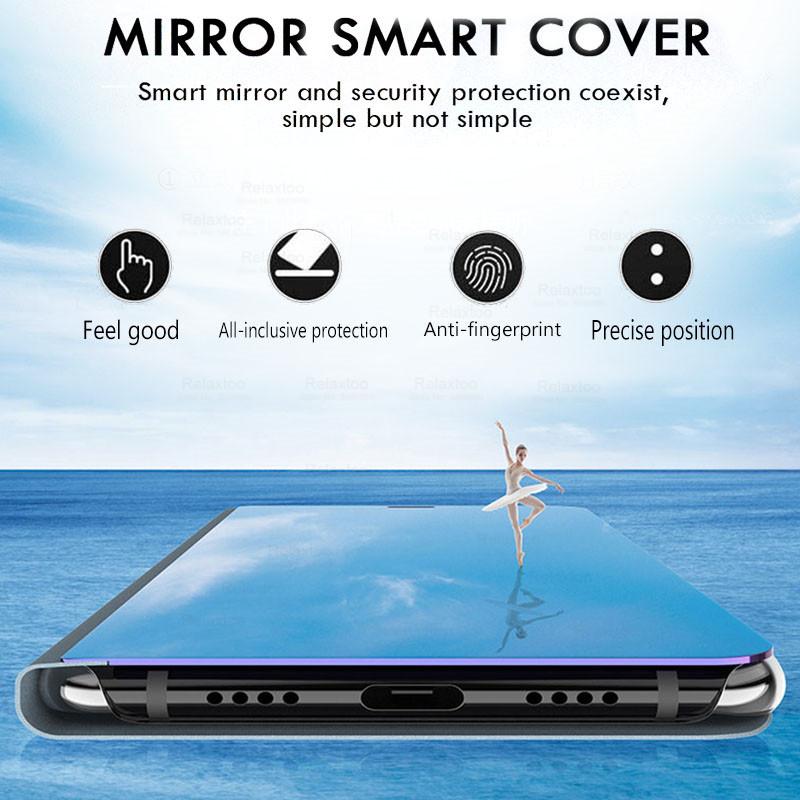 Smart Mirror Magnetic Flip Leather Phone Cover for Samsung Galaxy A34 5G Sumsung A 34 34A Case Book Stand Shell Coques 6.5inches