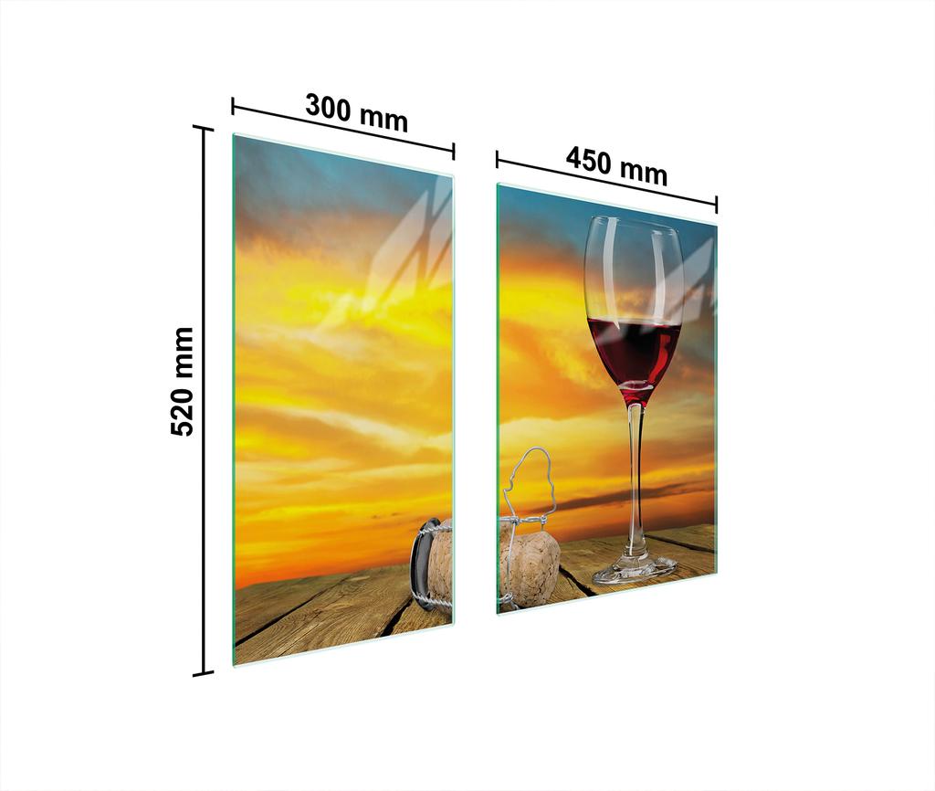 SZKLANA PŁYTA OCHRONNA DESKA 75x52 WINO