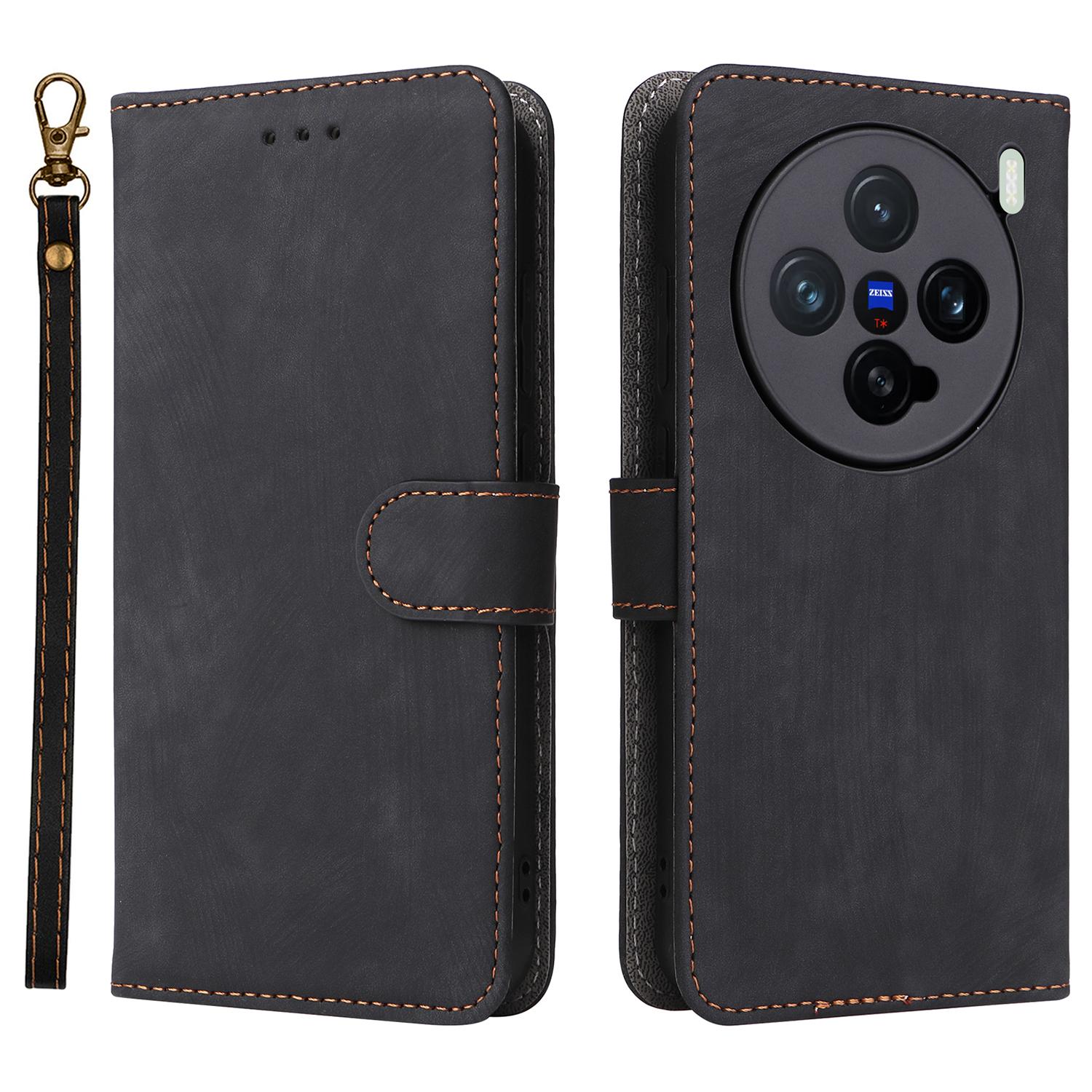 For vivo X200 Pro mini 5G Wallet Phone Case RFID Blocking PU Leather Flip Cover Stand View
