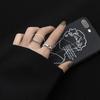 Korean Style Retro Three-Piece Adjustable Ring Set for Women - Fashionable Plain Band, Index Finger, and Open Rings - Trendy Student Hand Jewelry
