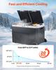 12 Volt Car Refrigerator, 95L Car Fridge, Dual Zone Portable Electric Cooler with Wheels and Handle, -20 to 20, 12/24V DC 100-240V AC Compressor