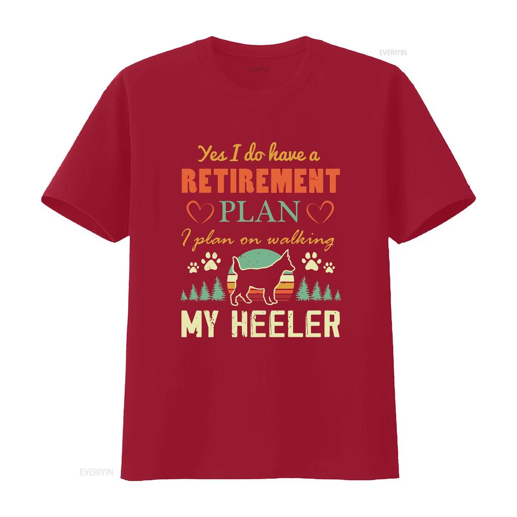 Retired T Shirt Blue Heeler Australian Cattle Dog Retiring RetiremenT Red Mom Cute vintage Washed Comfortable Stretched homme