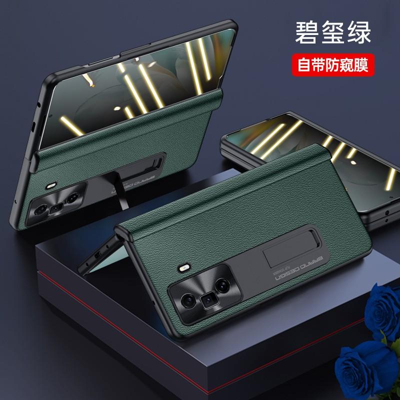 Premium Genuine Leather Flip Case Honor Magic Vs3 With Built-in Kickstand Magnetic Full Protection Screen Protector