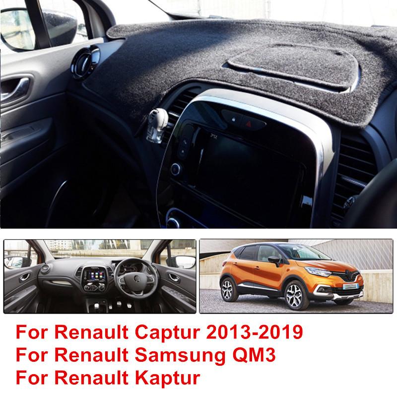 Car Dashboard Cover Mat Pad Sunshade Carpet For Renault Captur Kaptur 2013 2014 2015 2016 2017 2018 Samsung QM3 Accessories