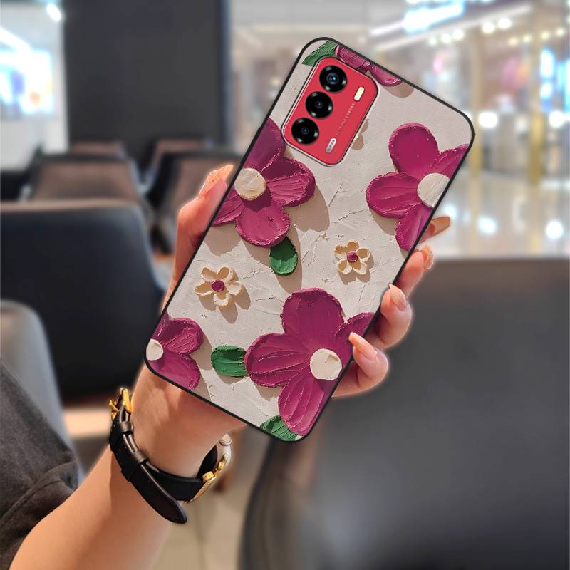 Graffiti Phone Pouch Phone Case For ZTE Blade V40 Vita/A72 Soft case Full wrap Back Cover Cute Animals Anti-knock TPU