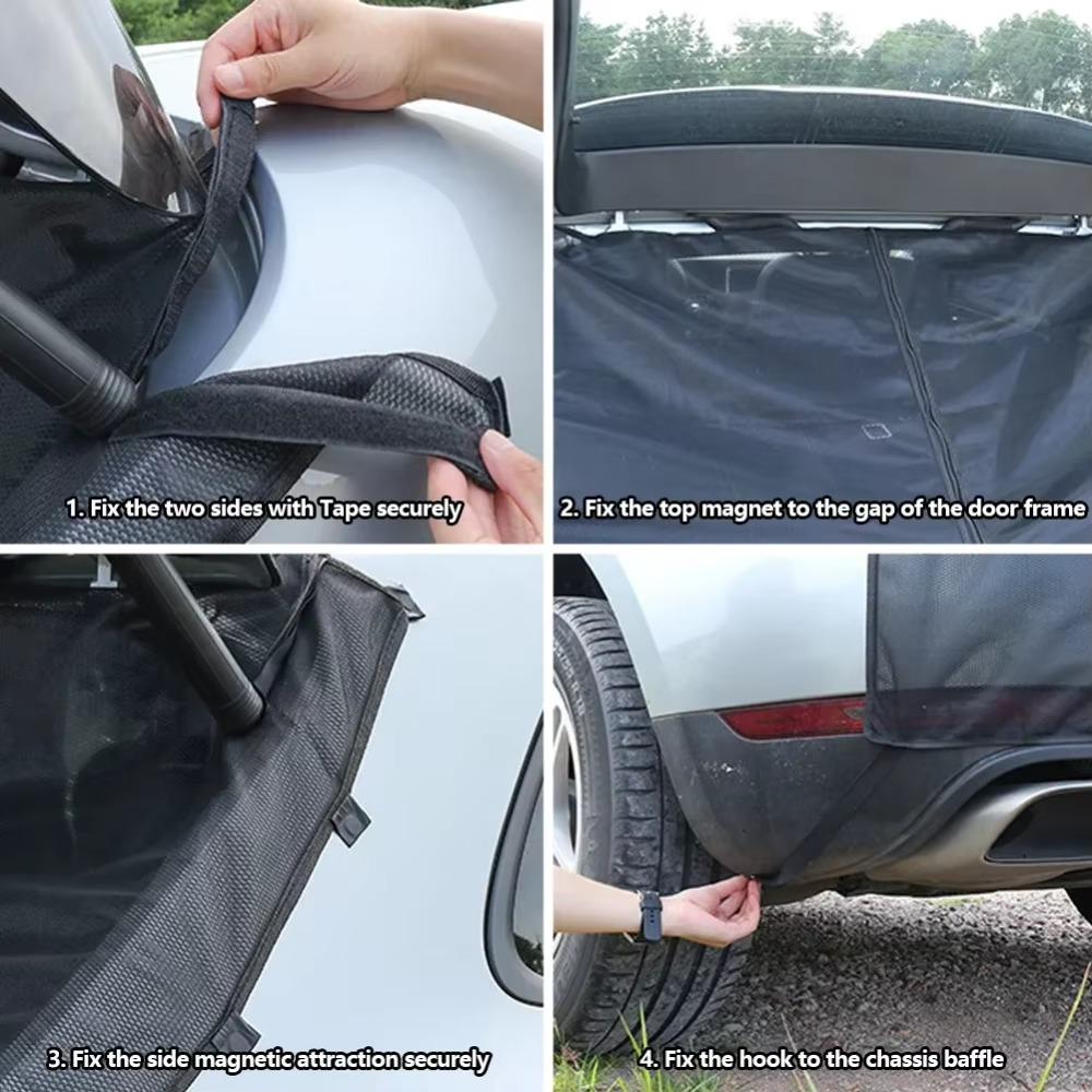 Belüftetes Magnetisches Auto-Kofferraum-Mückennetz Sonnenschutz SUV Heckklappen-Sichtschutz Camping