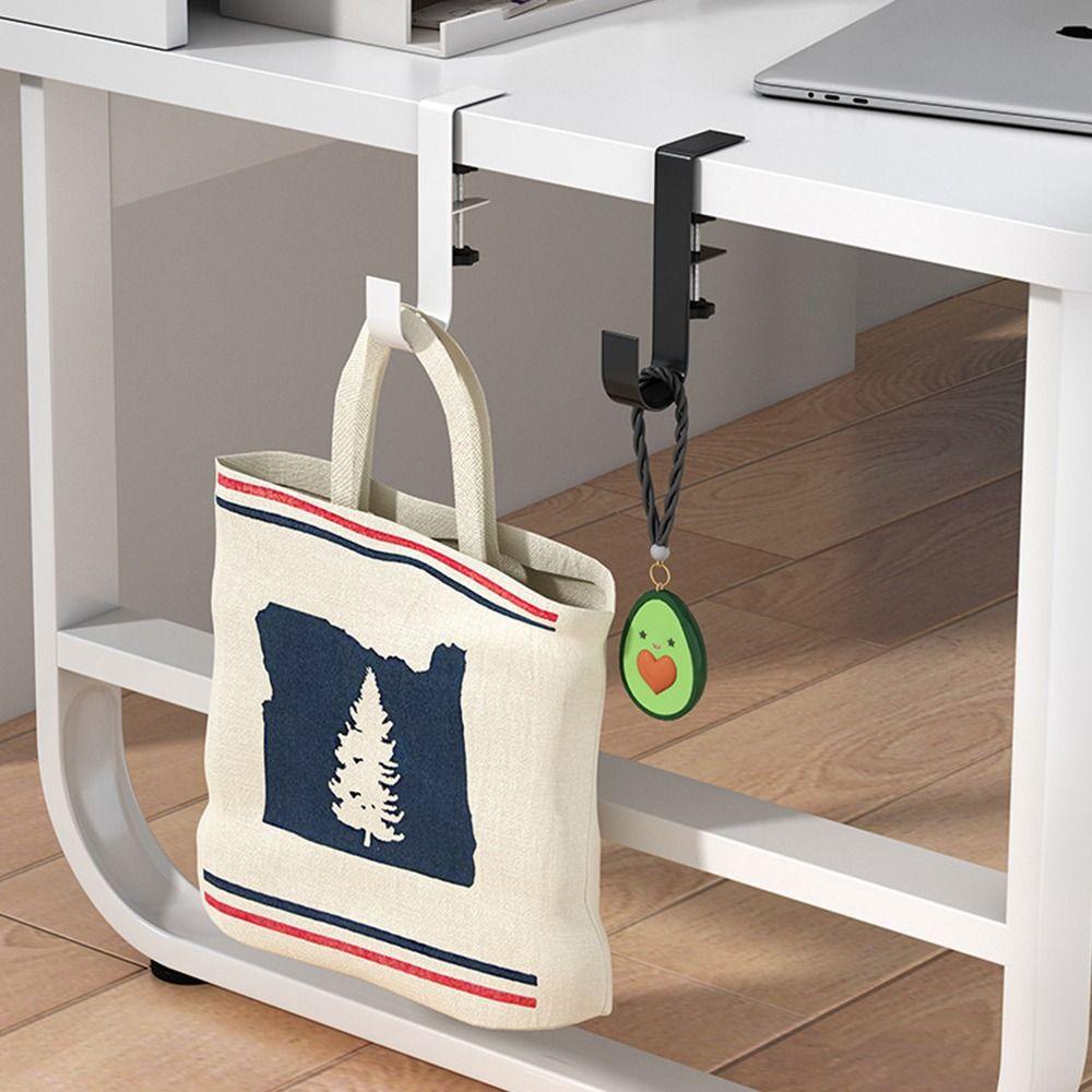 1/2Pcs Home Office Desk Edge Hook Student Bag Bag Storage Hook Durable Hanging Hook Bag Backpack