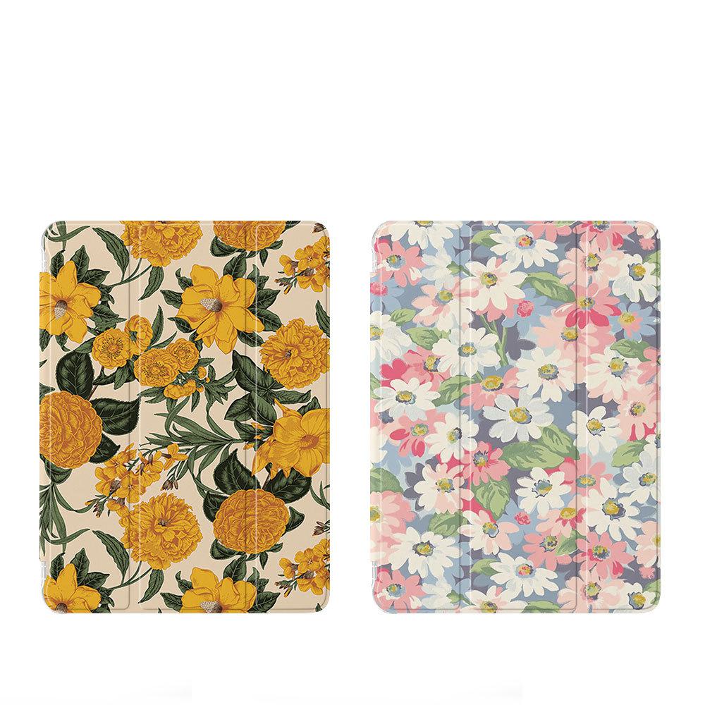 iPad 10.2 Inch Protective Cover with Transparent Oil Painting Design