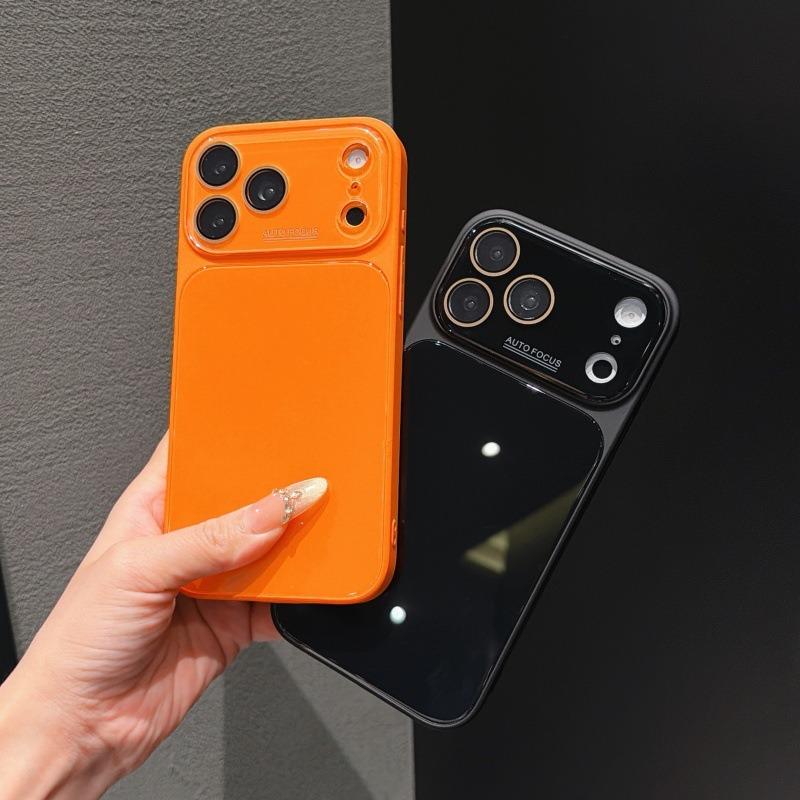 Solid Color Full Coverage Anti Drop Shockproof Glass Phone Case For Multiple Iphone Models