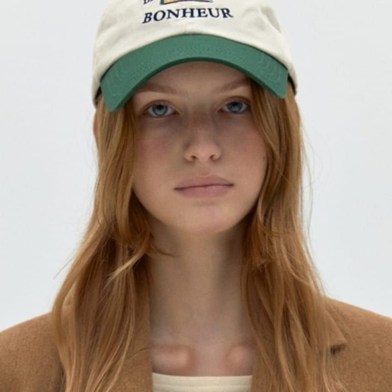 

DEPOUND happiness ball cap - light beige/green light beige／green