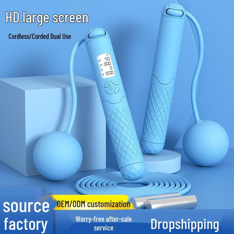 Smart Cordless Weighted Jump Rope with Counting for Kids & Adults