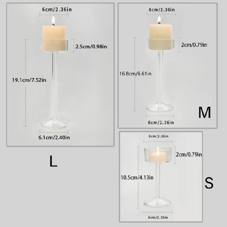 Votive Candle Holder Glass Clear Tealight Candle Stand Elegant Long Stem Candlestick Table Centerpiece Wedding Decors