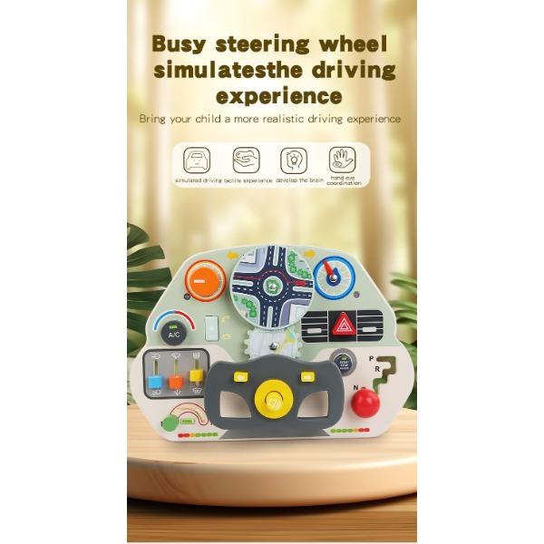 Early Education Children Steering Wheel Busy Board Educational Baby Learning Toys Montessori Table Games