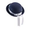College Style Bow Bowler Hat Cute Sailor Hat Retro Round Dome Fedora Hat  Outdoor