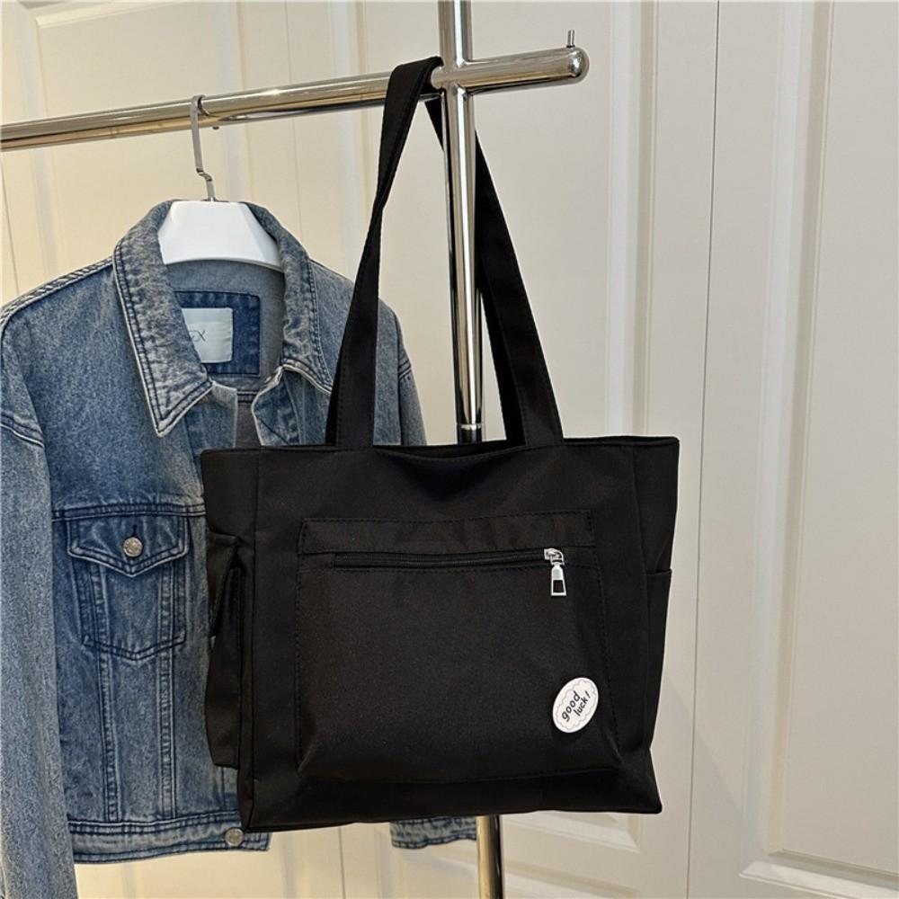 

Однотонная сумка-тоут большой вместимости, корейская студенческая сумка, модная женская сумка через плечо для поездок на работу