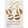 Wooden Coaster Set of 4 for Dining Table – Premium Wood & Resin Drink Coasters with Gold Stand – Stylish Tea Cup, Coffee Mug & Glass Coasters