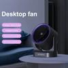 Mini Desk Fan Quiet Bladeless Cooling Fan Digital Display Adjustable Wind Speed Rotatable Rechargeable Electric Air Circulator Fan
