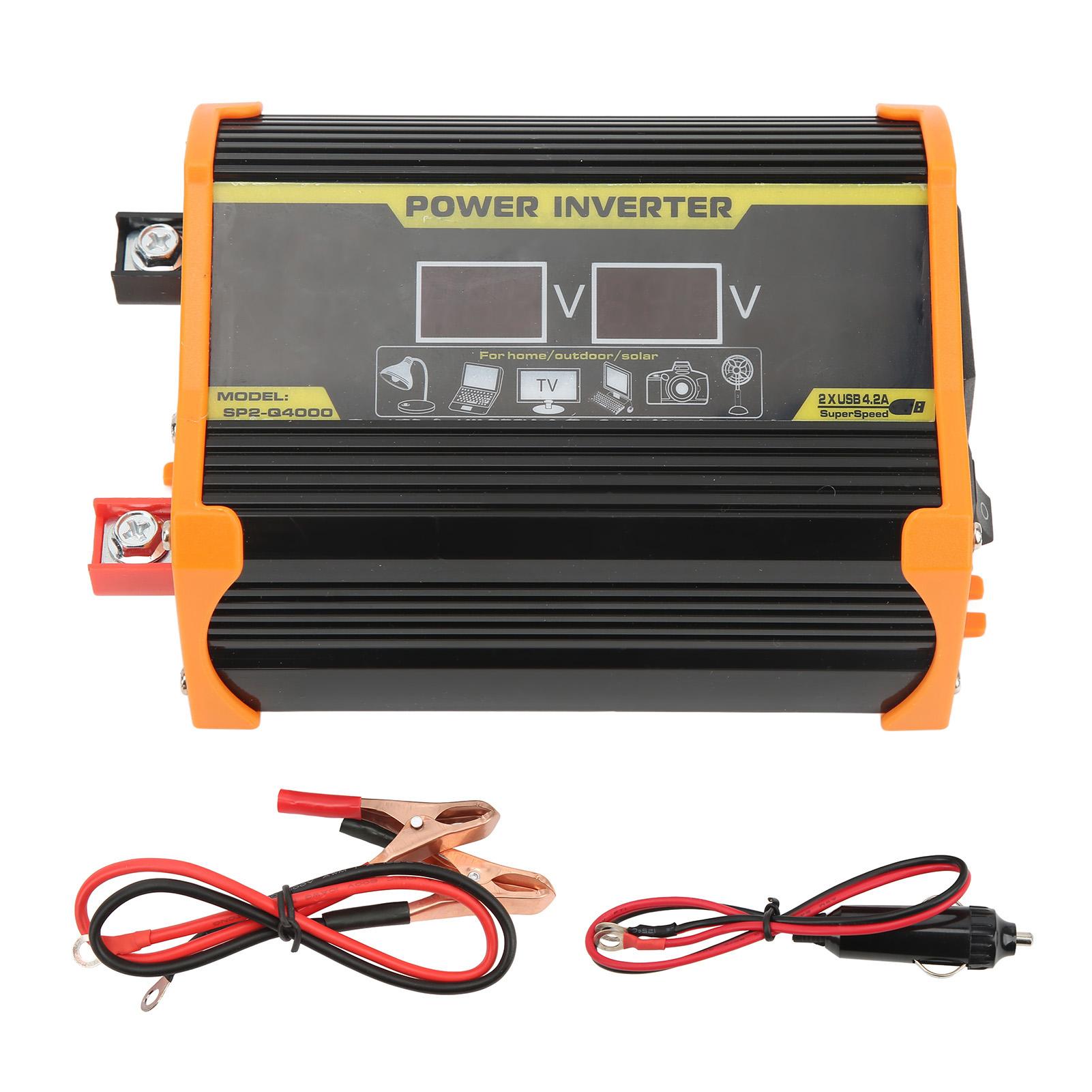 

Modified Sine Inverter 300W Car 12V to 220V AC Converter with Dual USB Voltage Display