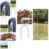 Simple Style Arch Trellis For Climbing Plants Foldable Metal Frame Black/white