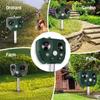 Outdoor Solar Powered Garden Cat Bird Ultrasonic Pest Control Dog Chaser Animal Repeller Repellent