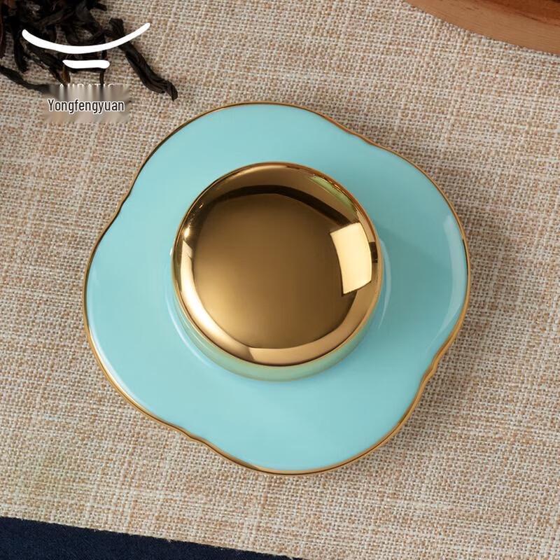 Auratic Madam Ceramic West Lake Blue Tea Caddy Set