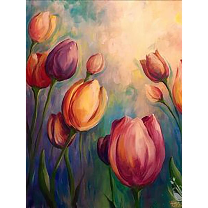 

5D алмазная живопись, полная круглая дрель, сделай сам, цветы, бриллианты, вышивка крестиком, красочная ручная работа, домашний декор для комнаты, стены Full Round 20x30CM