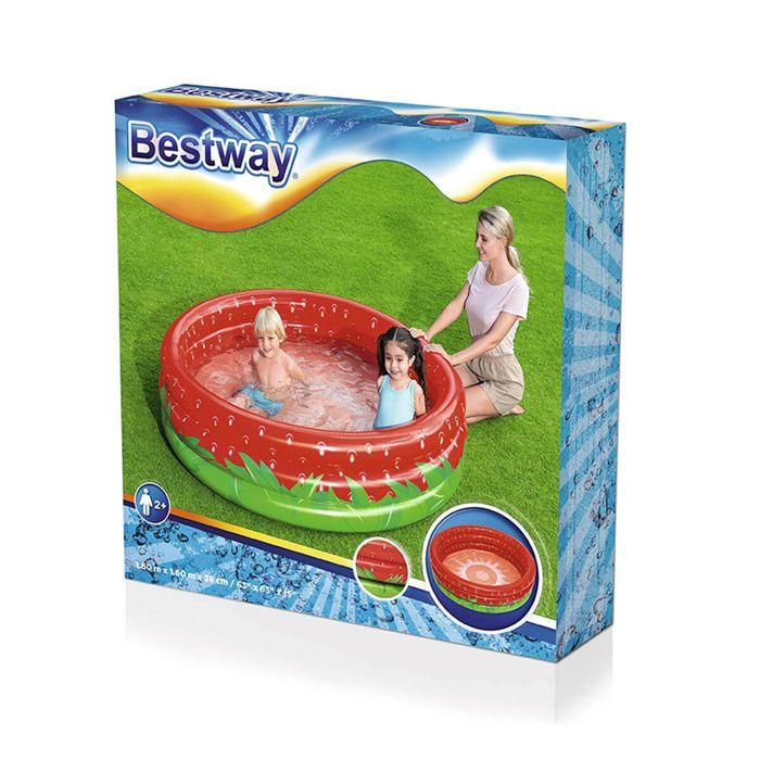 Pataugeoire Gonflable Pour Enfants Bestway Fraise 168 X 38 Cm
