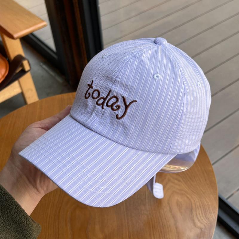 Cotton Embroidered Baseball Cap With Adjustable Strap For Summer Sun Protection