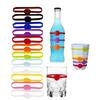 Reusable Silicone Glass Markers Set Perfect for Wine Glasses and Cocktails Color Suitable for Parties and Event
