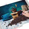 huacan 5D-Diamant-Stickerei, Kaffee, komplett, quadratisch, rund, Kreuzstich-Set, Diamant-Malerei, Landschaft, Diamant-Mosaik, Heimdekoration