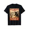 European Sizes Kitty Biscuits Bakery Men'S Funny Cat T-Shirt - Black Retro "We Knead Em You Need Em" Bakery Design with Tabby