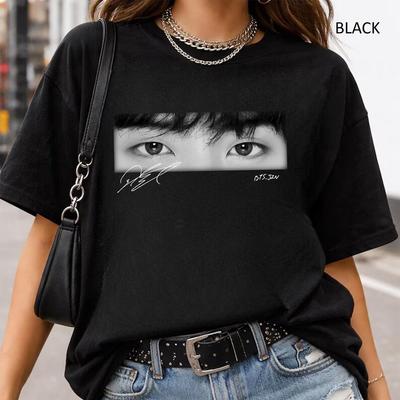 Moda Verano 2026 Camiseta de Moda Hombres Mujeres Top Vintage Kpop Vintage Camiseta Ojos de Jin, Camiseta Kim Seokjin, Merchandising Kpop Rap Monster, Regalos para Fans