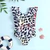 Leopard Print Ruffle Girls' One-Piece Swimsuit
