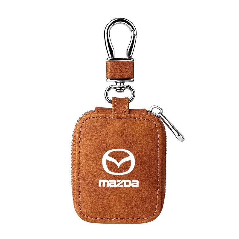 

2025 Hot 1pc Anti Loss Earphone Cover Headset Cover Leather Carry Bag Shockproof For Mazda 2 3 5 6 8 CX5 CX-5 CX-7 CX-9 MX-5 ATE