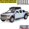 1/24 Ford F150 Off Road SUV Alloy Diecast Model Car Sound & Light Simulation Collectibles Hobby Birthday Gifts for Friend Pull Back