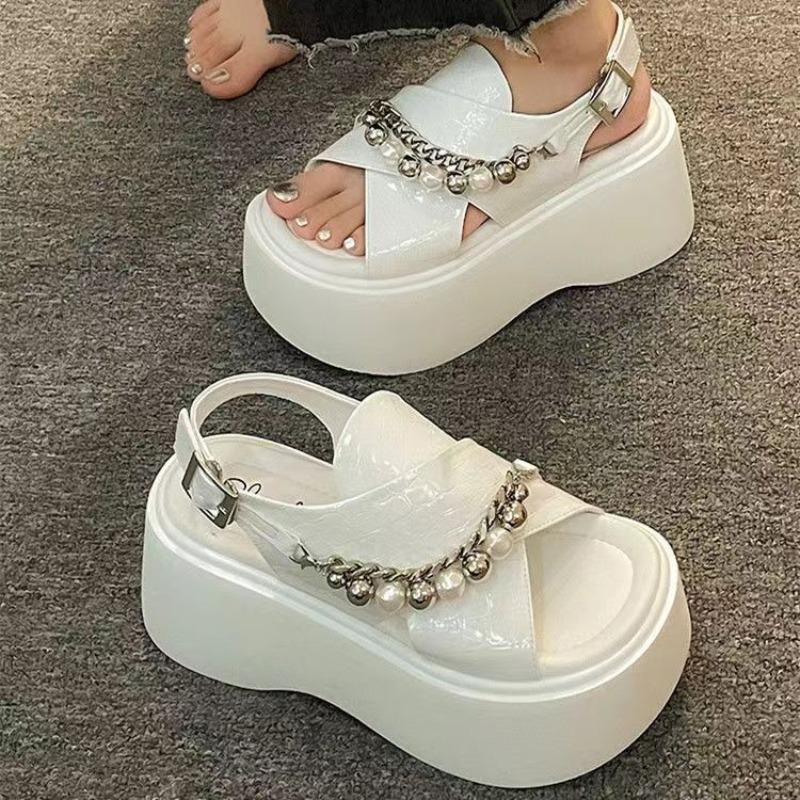 Fashion Summer Buckle Women Chunky Sandals Fashion Women Open-toe Beach Sandals Elegant Party Ladies Casual Wedges Shoes Sandalias Mujer