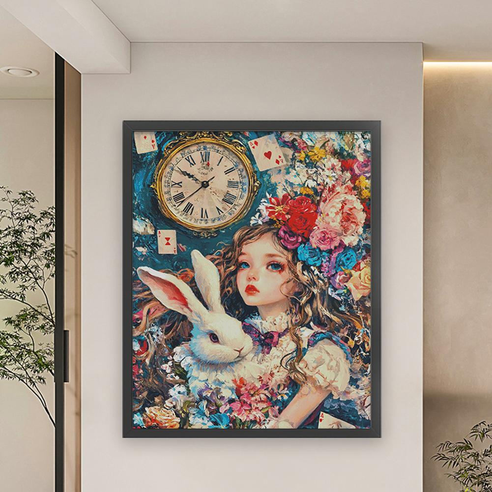 Full Embroidery Egyptian Cotton Thread 14CT Girl Cross Stitch Kit 85x110cm