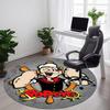 1 Stück Popeye Matrose Büro Runder Teppich, Unter Bürostühlen Schlafzimmer Wohnzimmer Heimdekoration, Raumdeko