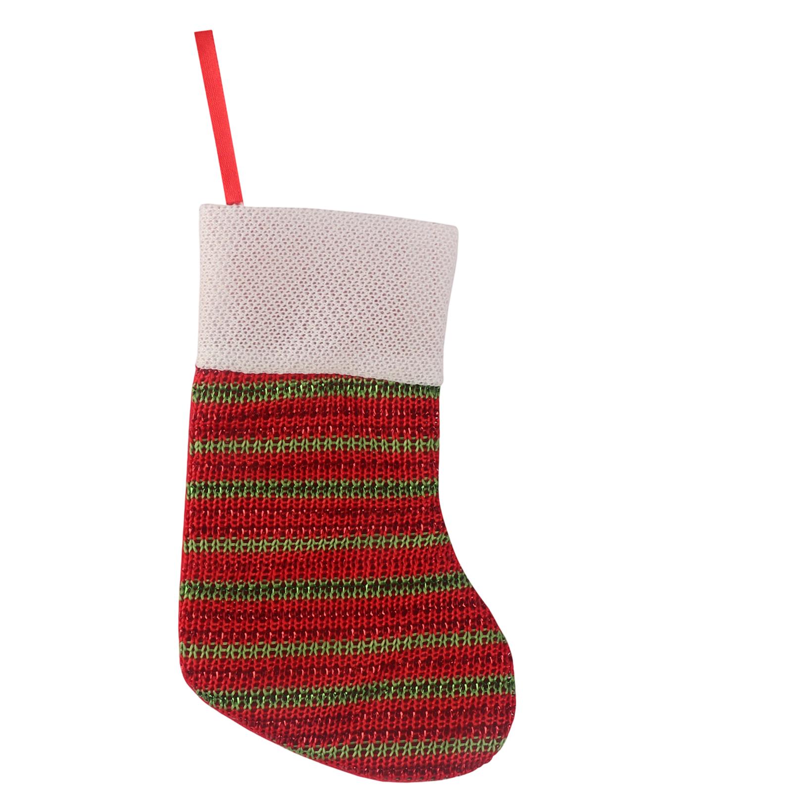 

Рождественские украшения Шерстяные носки Красные и серые Лось Подарочный мешок Детский подарочный мешок Вязаные рождественские носки One Size