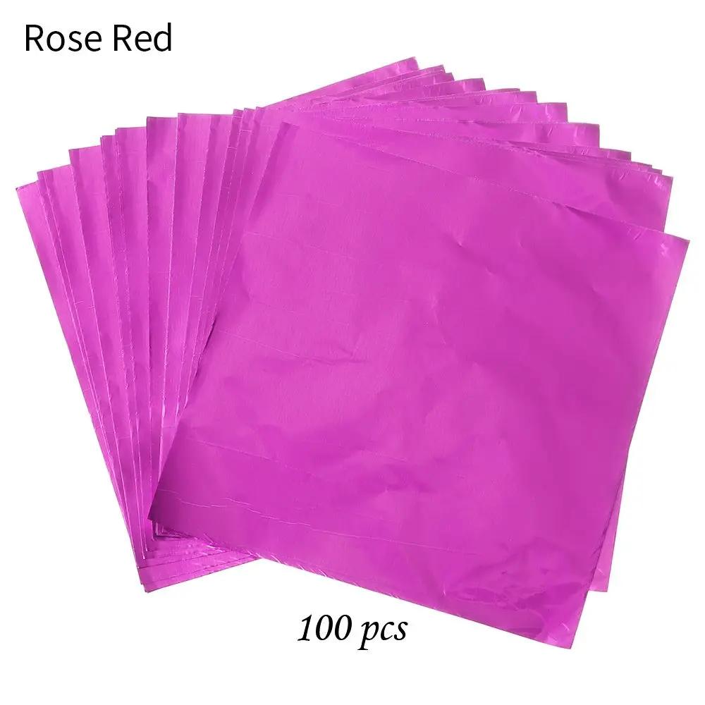 100 PIEZAS Color Dorado Papel de Envoltura en Lata de Papel de Aluminio Estampado Metálico Papel para Caramelos Chocolate Suministros para Bodas y Fiestas