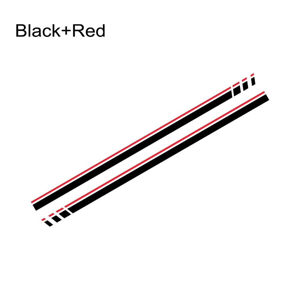 Car Door Racing Stripes Vinyl Decals Both Side Skirt Sticker Graphics Accessories For Volkswagen Up Hatchback Eco VW Move Up