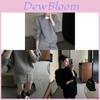 Korean Casual Sweater Set With Embossed Letter Print For Autumn Winter Wear