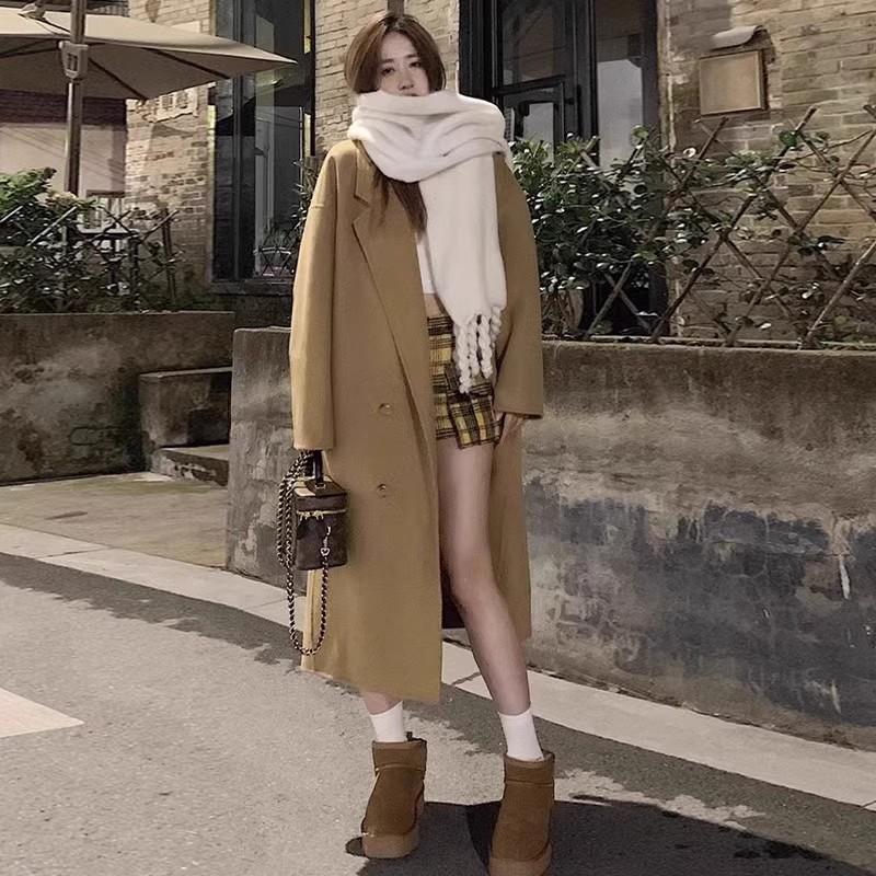 Double-sided Cashmere Wool Coat Women's Medium and Long Autumn and Winter Korean Version of The New Woolen Coat