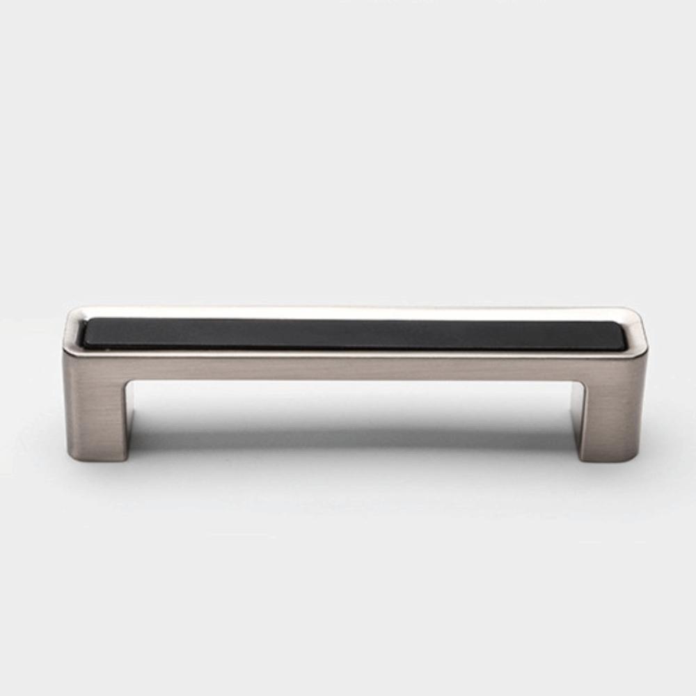 Black Square Single Hole Handle Zinc Zinc Zinc Alloy Cabinet Handle Black Gold Handle  Kitchen Cabinets
