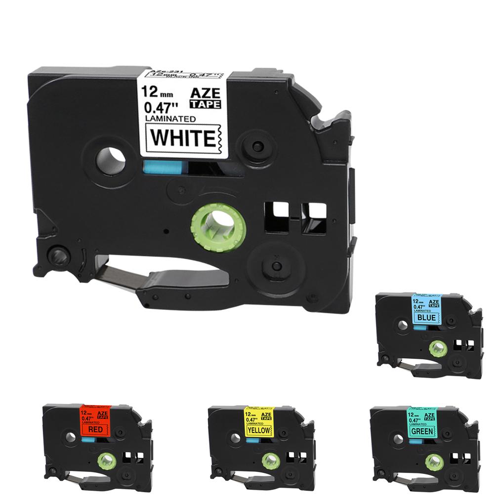 12mm Label Tapes Waterproof Resistant Ribbon Replacement for P-Printer Tze231