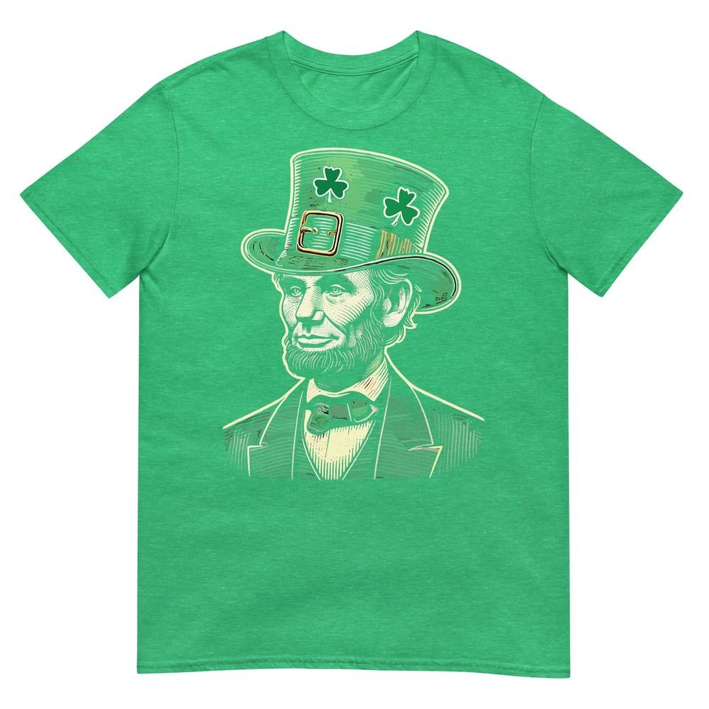 Unisex Patriotic St Patricks Day Irish Abraham Lincoln Funny TShirt