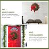 1Pcs Christmas Wreath Hanging Decor Simulated Berry Door Pendant for Party Window Wall Courtyard Indoor Outdoor Festival Xmas
