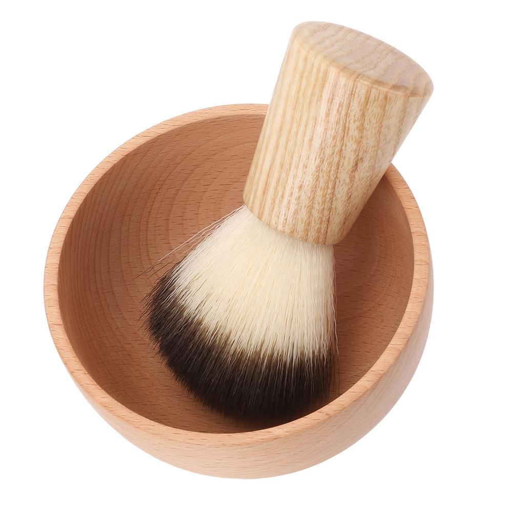 Men Shaving Brush Set Multipurpose Soft Bristles Lightweight Portable Shaving Brush Bowl Set for Salon Home Travel