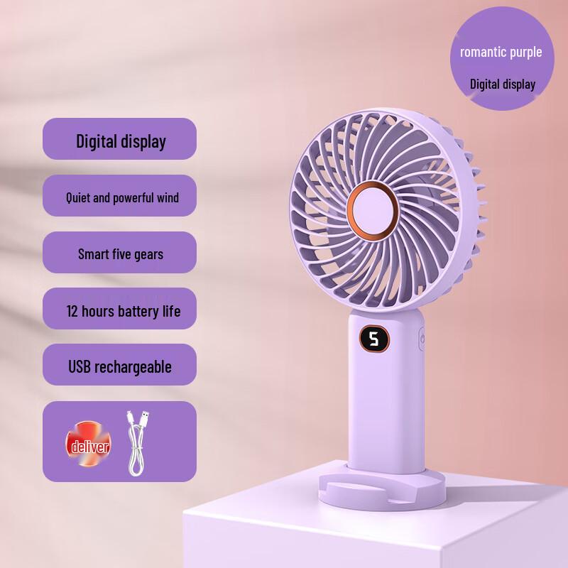 WEZHO Display Foldable Handheld Fan