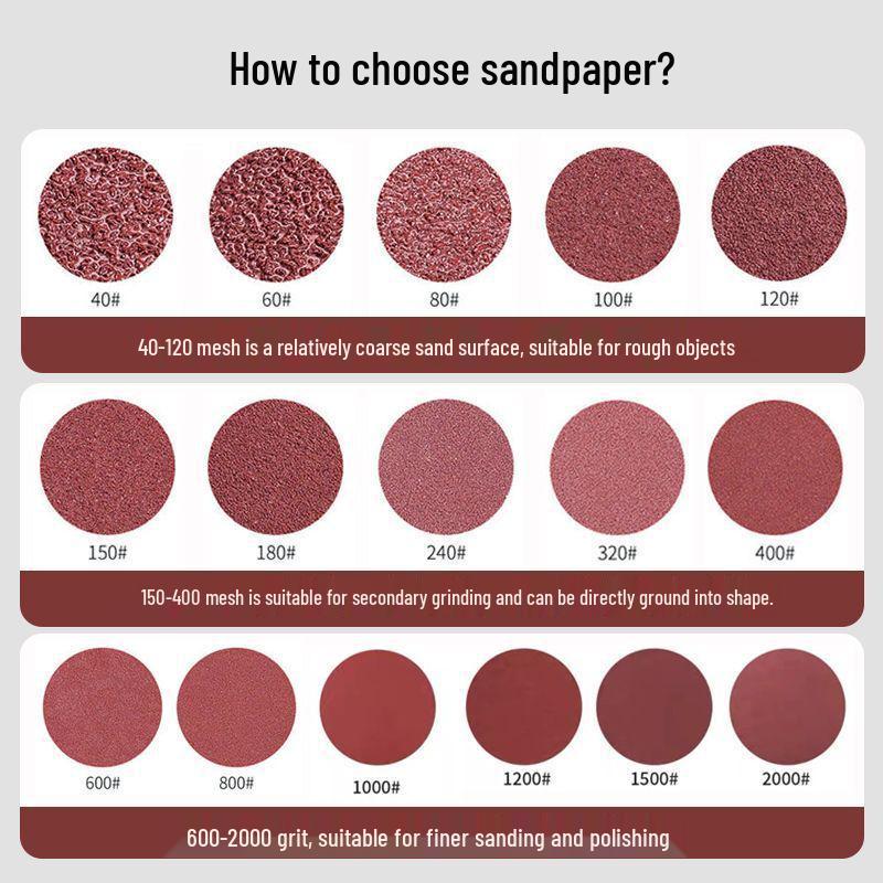 Red Flocked Self-Adhesive Sandpaper